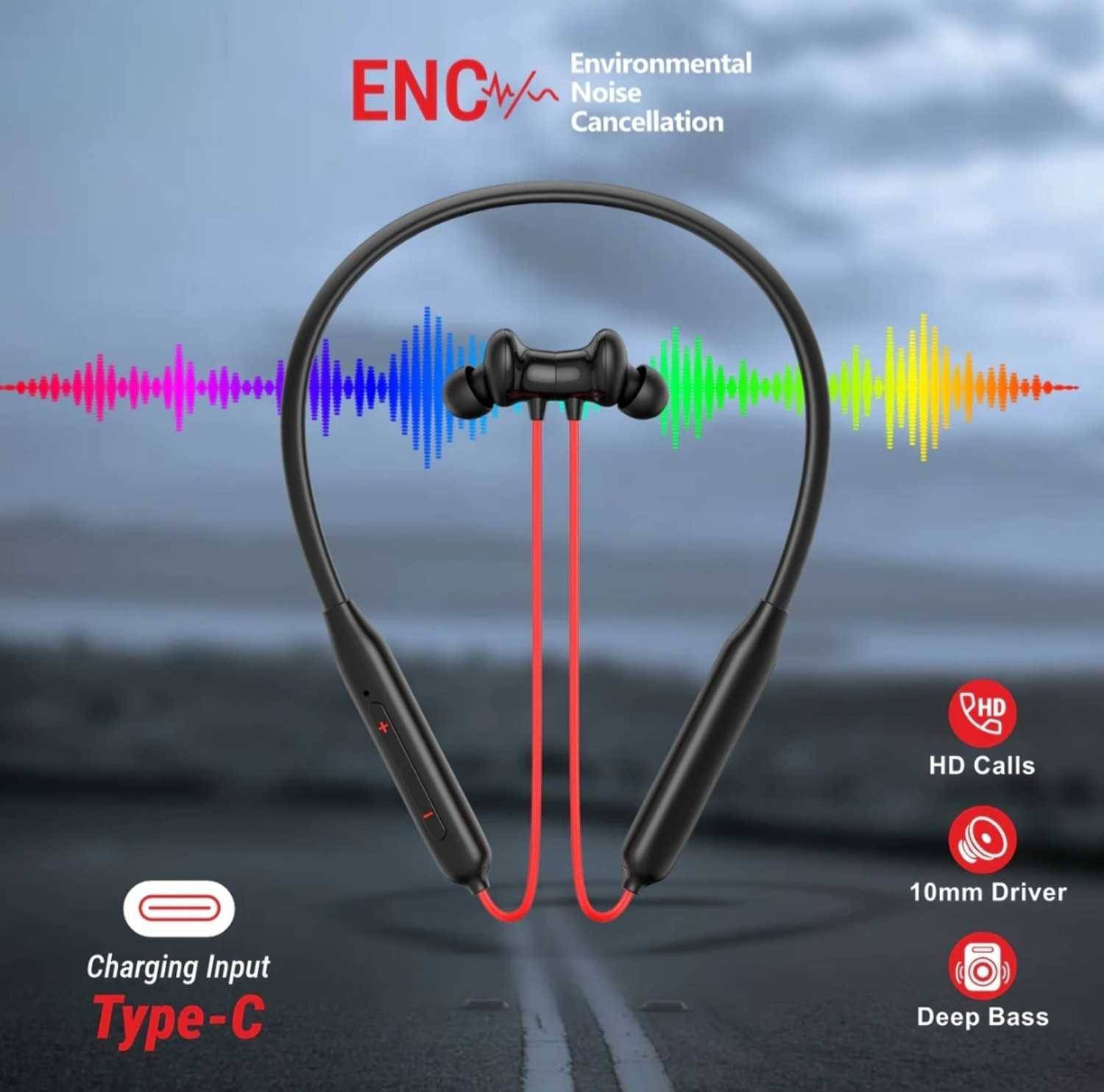 Image of Mi Plus M2 Series Magnetic ON OFF Neckband Bluetooth Headset Bluetooth