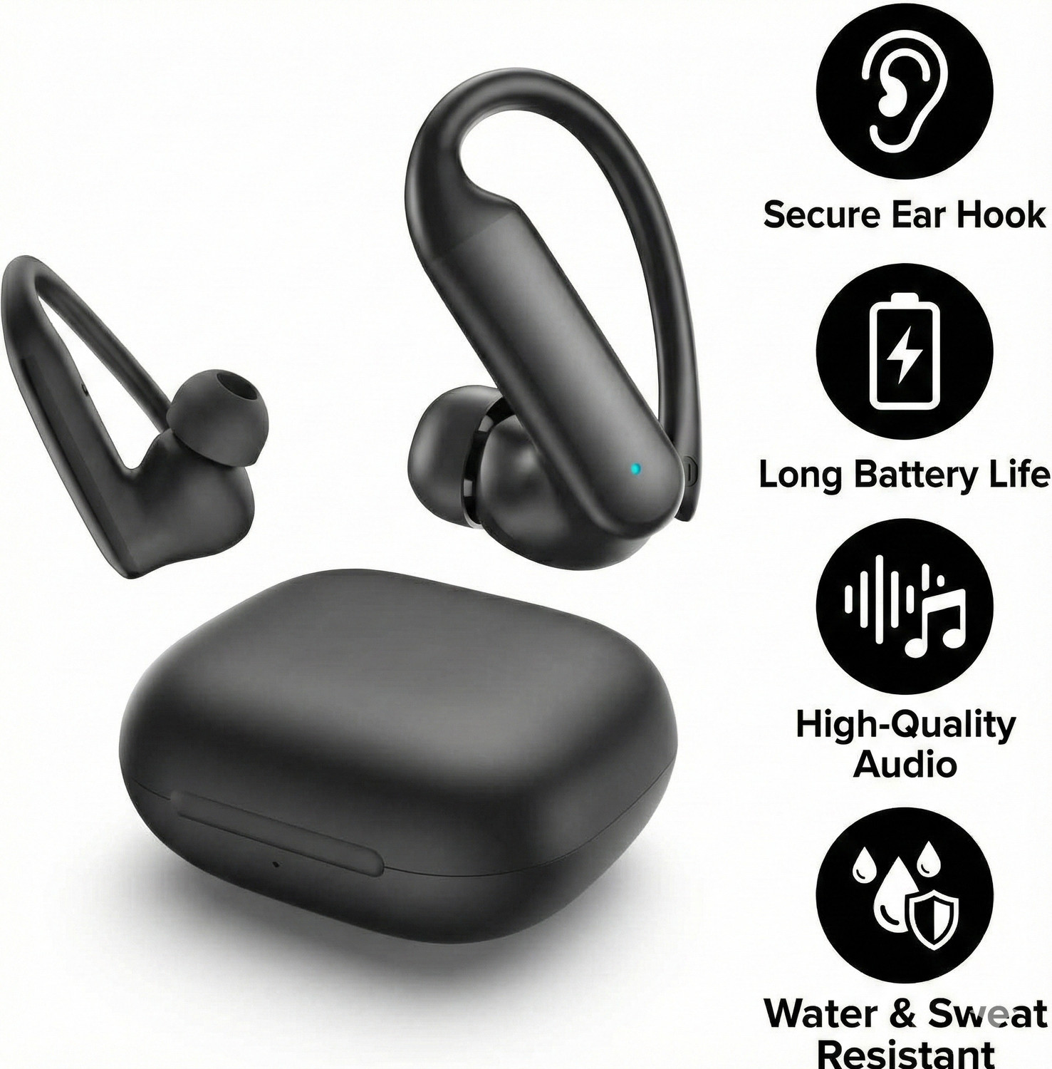 Image of VENKAT ZONE Trending Premium Audio Luxurious Comfort Crystal Clear Sound Super Bass Bluetooth Headset (Black, True Wireless)