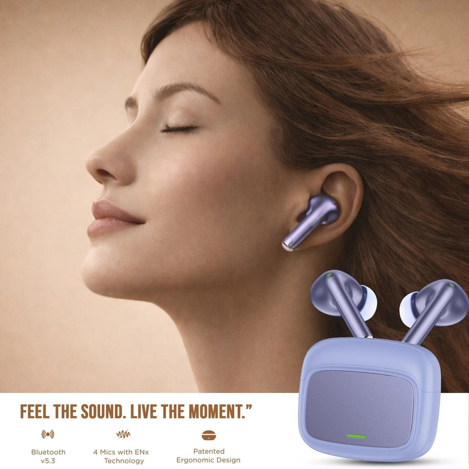 Image of MARQONA 161 Elite True Wireless Earbuds with 48H Playtime, ENC Crystal-Clear Calls-Sny-1 Bluetooth