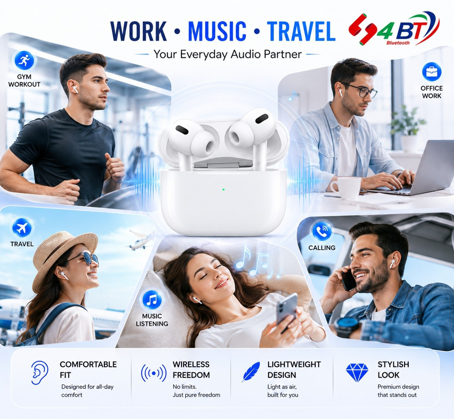 Image of 4BT Air Pods Pro Bluetooth