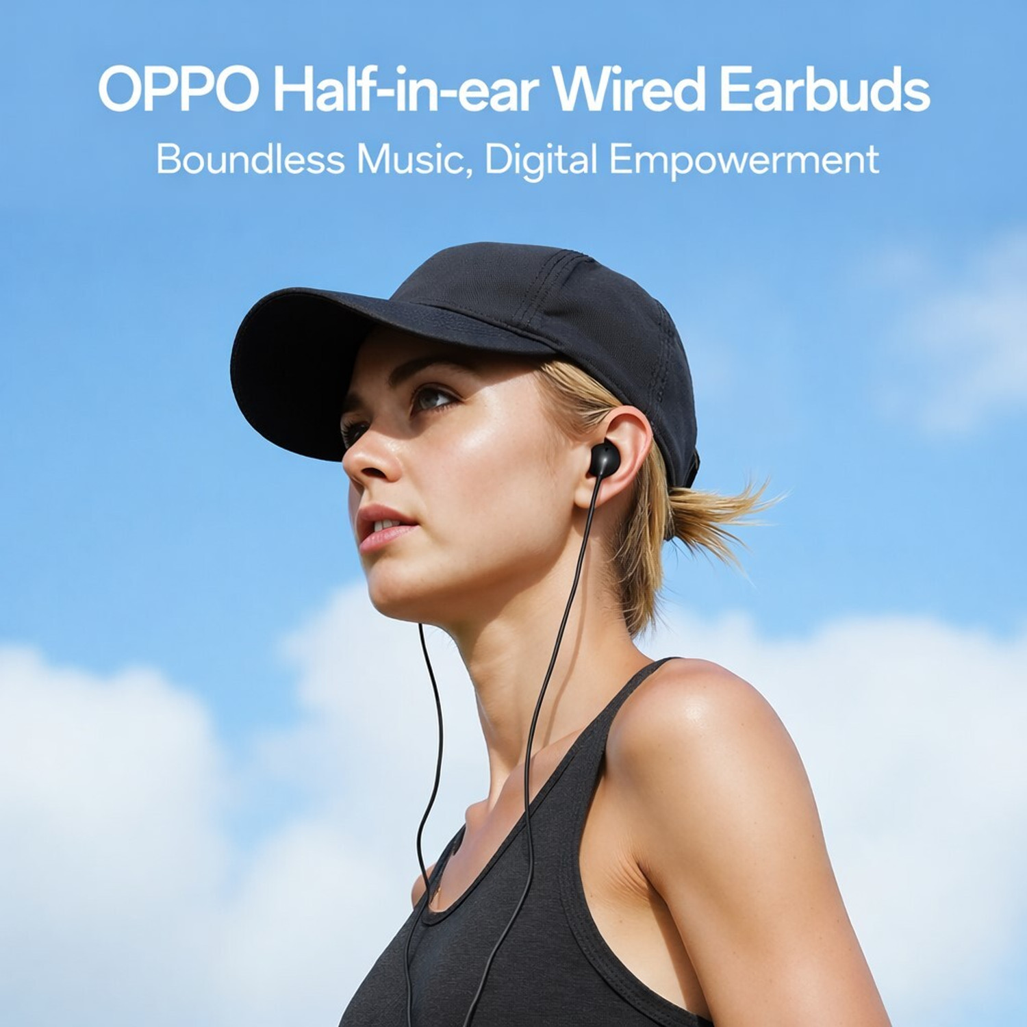 Image of OPPO Type-C Half-in-Ear Wired Earbuds(MH136), 14.2mm Dynamic Coil Wired