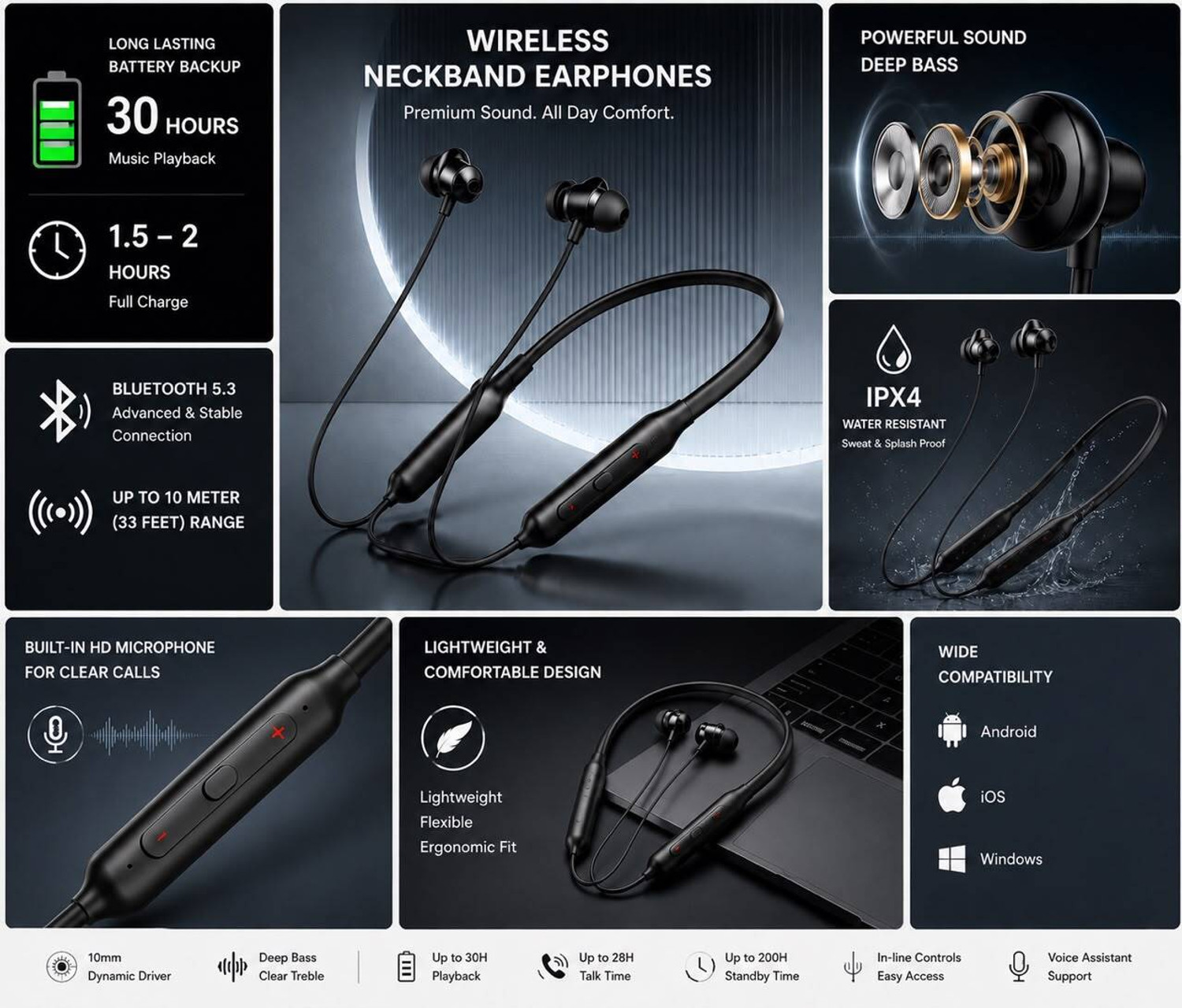 Image of Realspeed RBV36S Wireless Neckband A1 Bluetooth