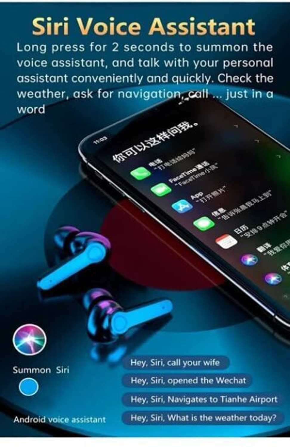 Image of StonSell Premium M19 tws bluetooth 5.0 wireless Digital Display 13mm Drivers J2 Bluetooth