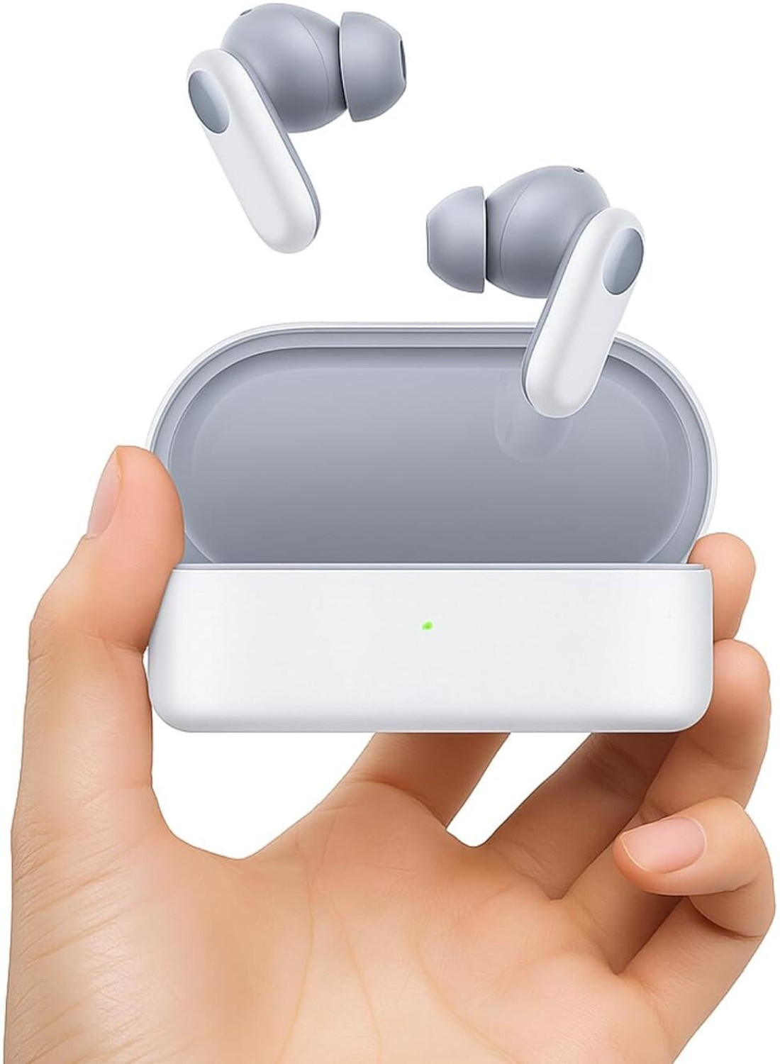Image of GWALBROS Trending BUDS R2 PRO True Wireless Earbuds with Mic, 12.4mm Drivers W F04 Bluetooth Headset (White, True Wireless)