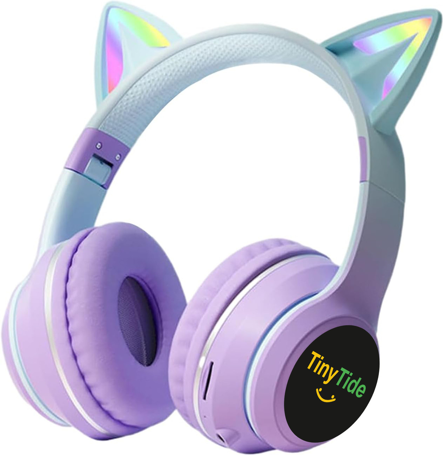 Image of TinyTide Kids Headphones For Girls /Boys, Cat Kids Bluetooth, Kids Wireless Headphones Bluetooth & Wired