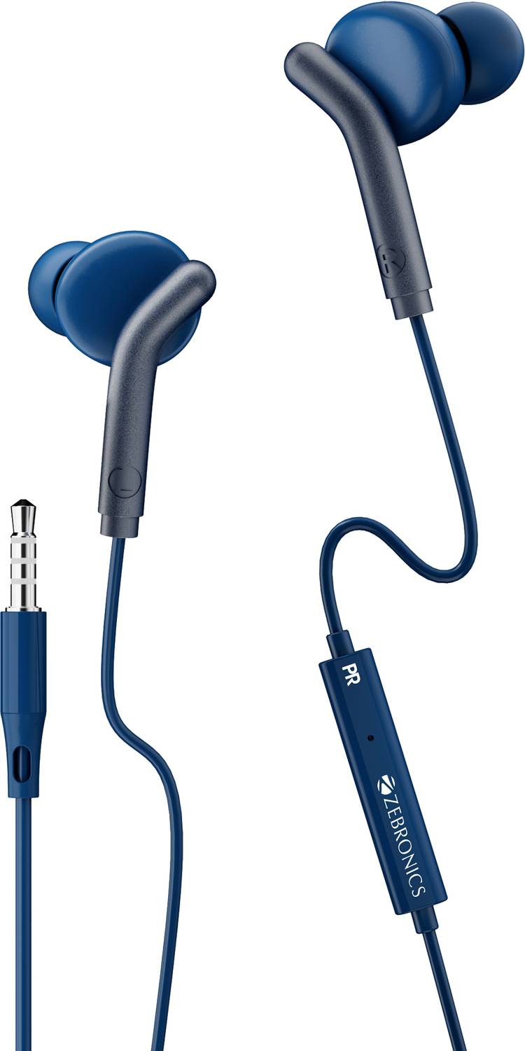 ZEBRONICS BRO With In-Line Mic 3.5mm Jack, 10mm drivers, Compatib
