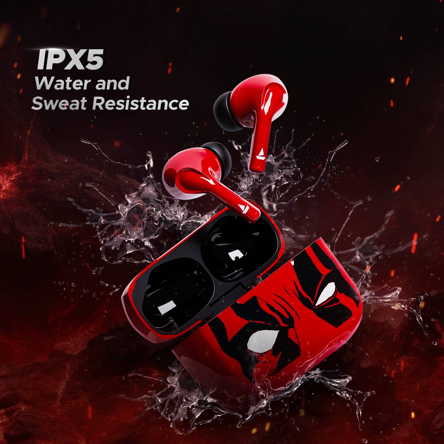 boAt Airdopes 161 Deadpool Edition Wireless Earbuds - Image 5