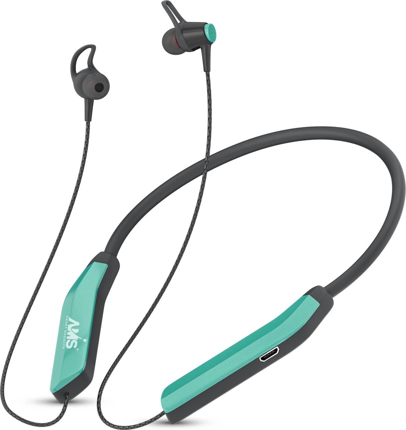 AMS NB31 Fusion Series In Ear Neckband 40Hrs Playtime, Stereo Sou