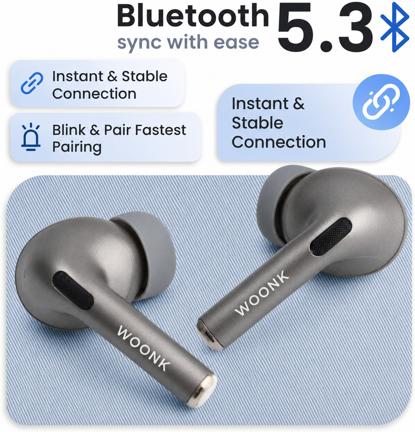 Image of Amoonk Noisee Master Buds Bluetooth True Wirless Earbuds TWS in-Earbuds R43 Bluetooth