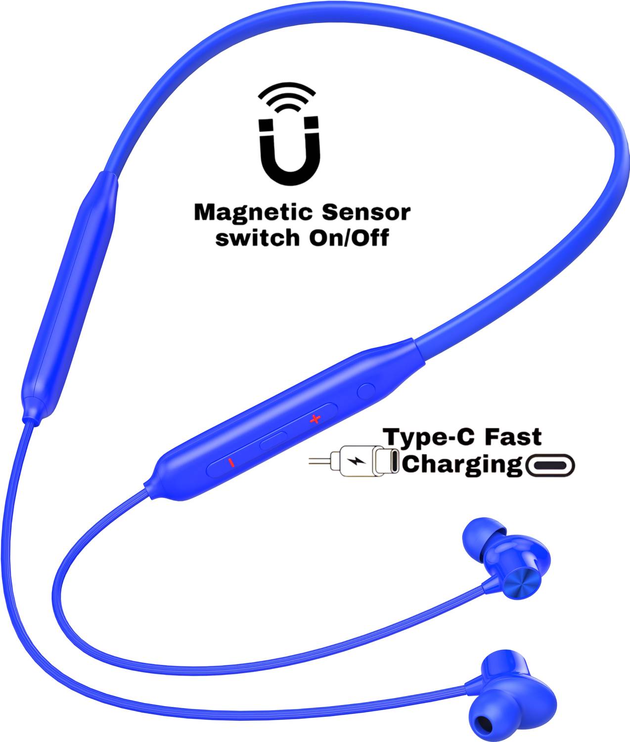 PTROX Bullets Z2 - MAGNETIC POWER OFF/ON 48Hr Playtime Headphone Neckband Bluetooth