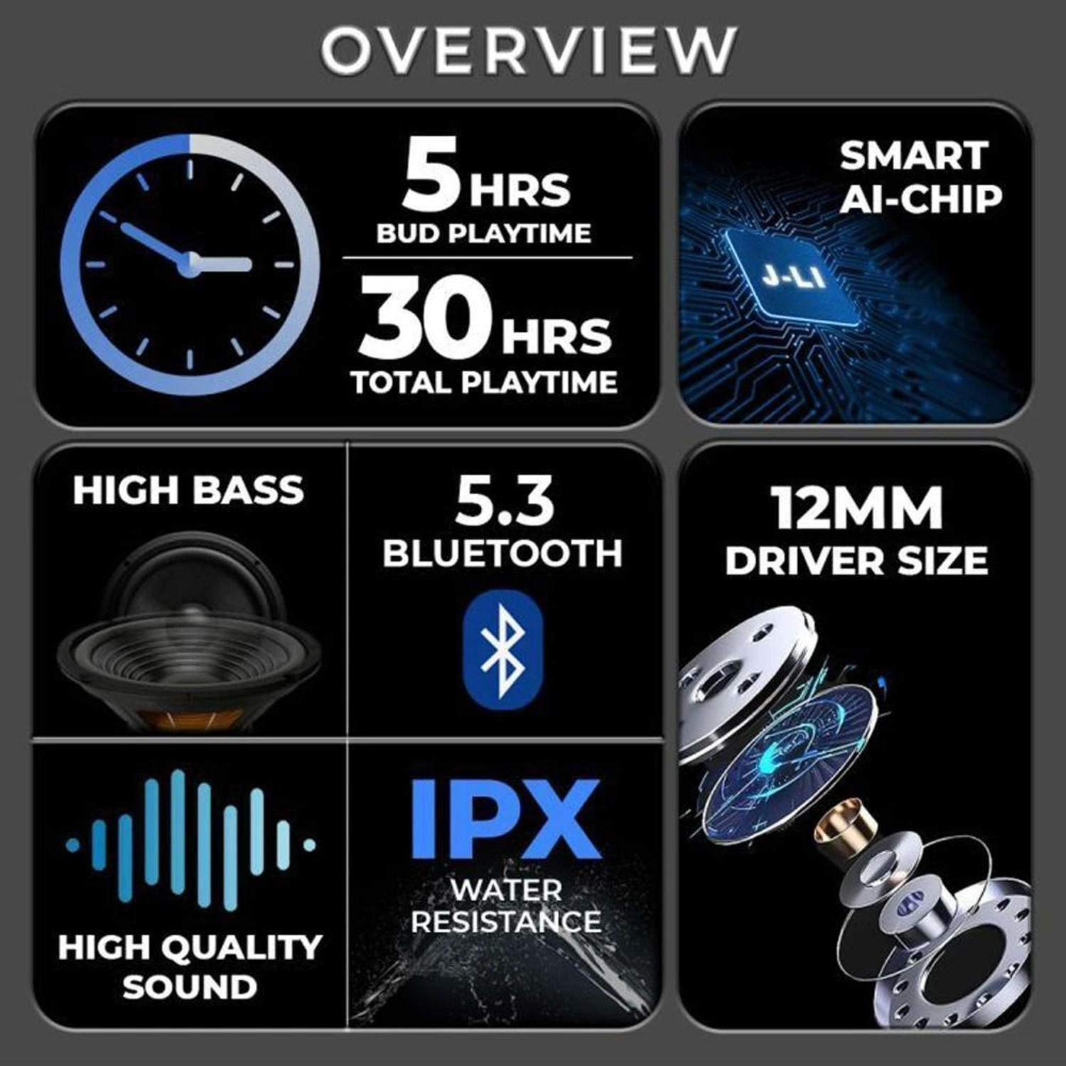 Image of Qvee SB151 13mm HD Dynamic Driver, Touch Controls Bluetooth Gaming TWS Bluetooth Gaming