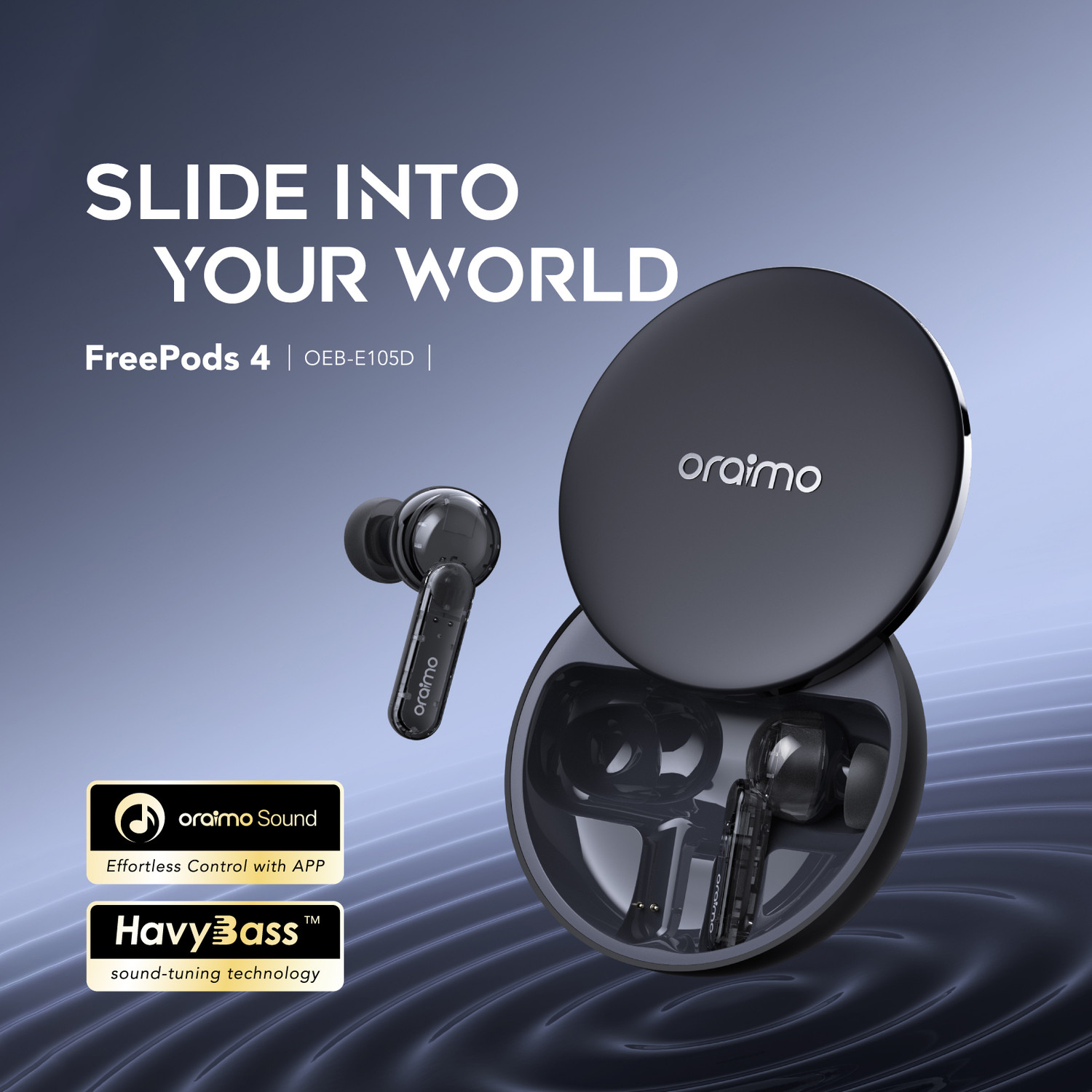 Image of ORAIMO FreePods 4 30db ANC Earbuds with 35.5h Playtime,Quad ENC Mic,Custom EQ modes App Bluetooth