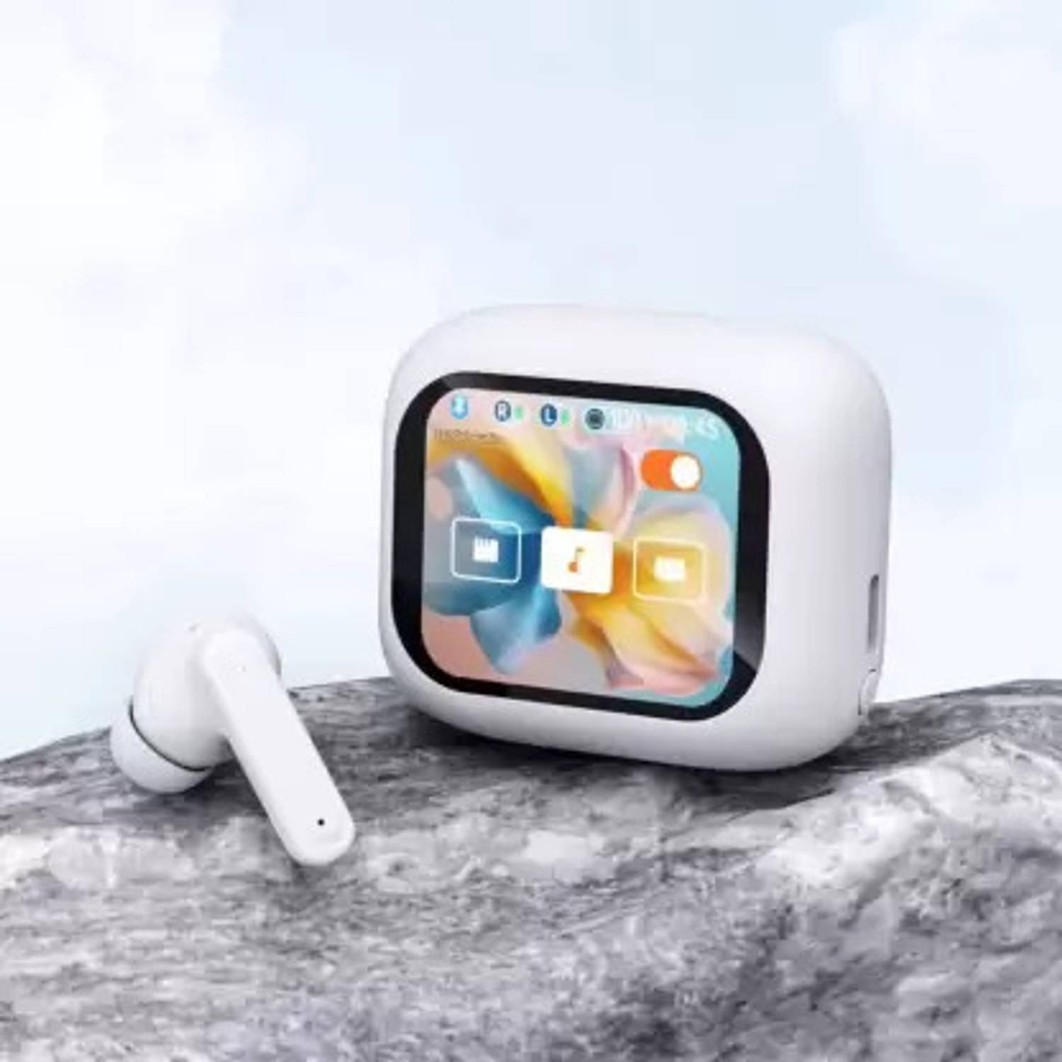 Waunset Display earbuds Touch Screen Bluetooth Earbuds TWS Cancel