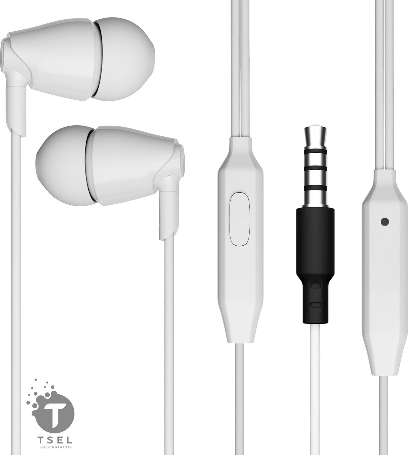 TSEL ECO-03 in-Ear Wired Earphone with Mic and Deep Bass HD Sound Mobile, 3.5mm Jack Wired
