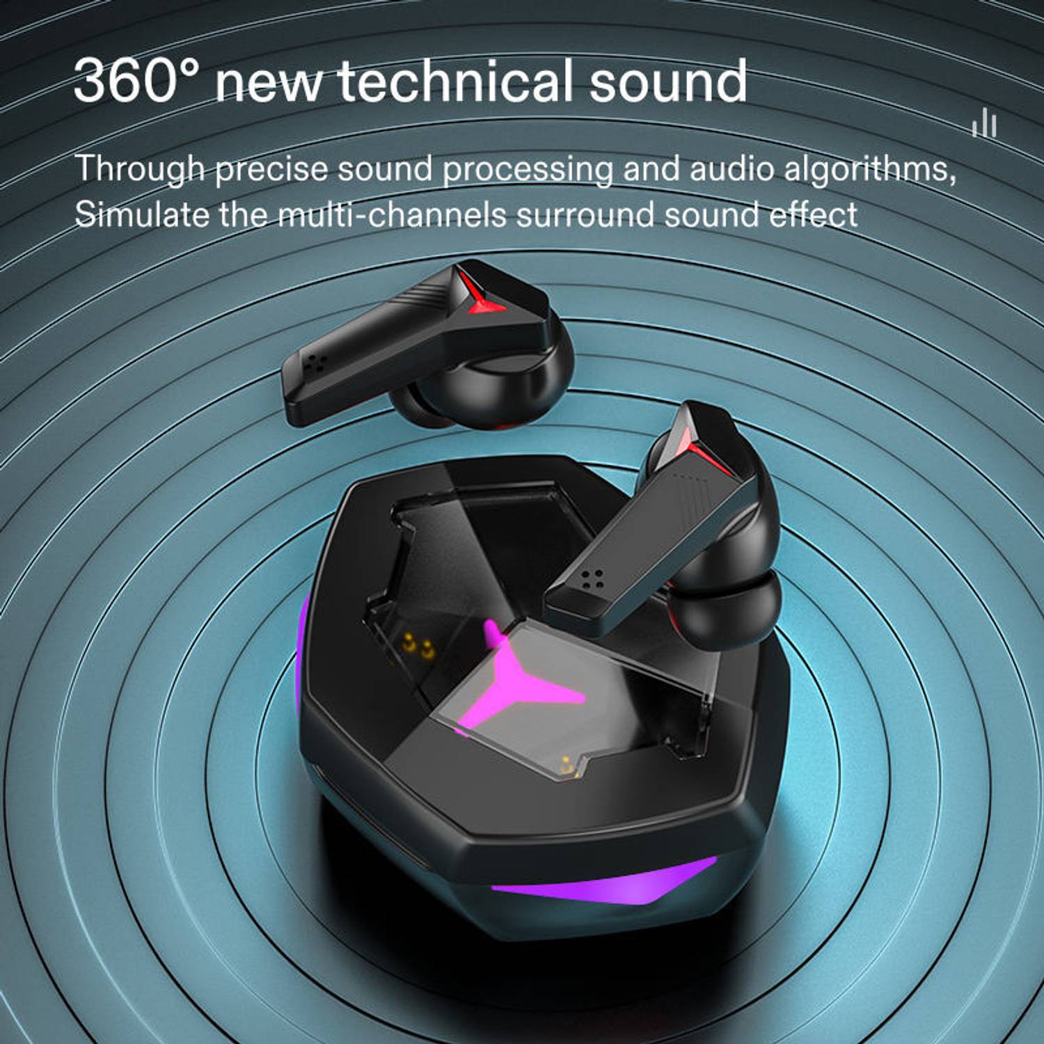 m2wear DX21 Earbuds with LED Case - Image 3