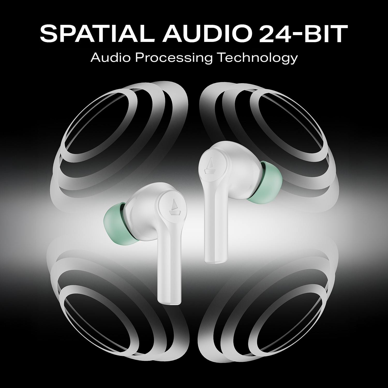 Image of boAt Airdopes Supreme w / 4 Mics AI ENx Tech, 50 HRS Playback,Multi Point Connectivity Bluetooth Headset (Swidish White, True Wireless)