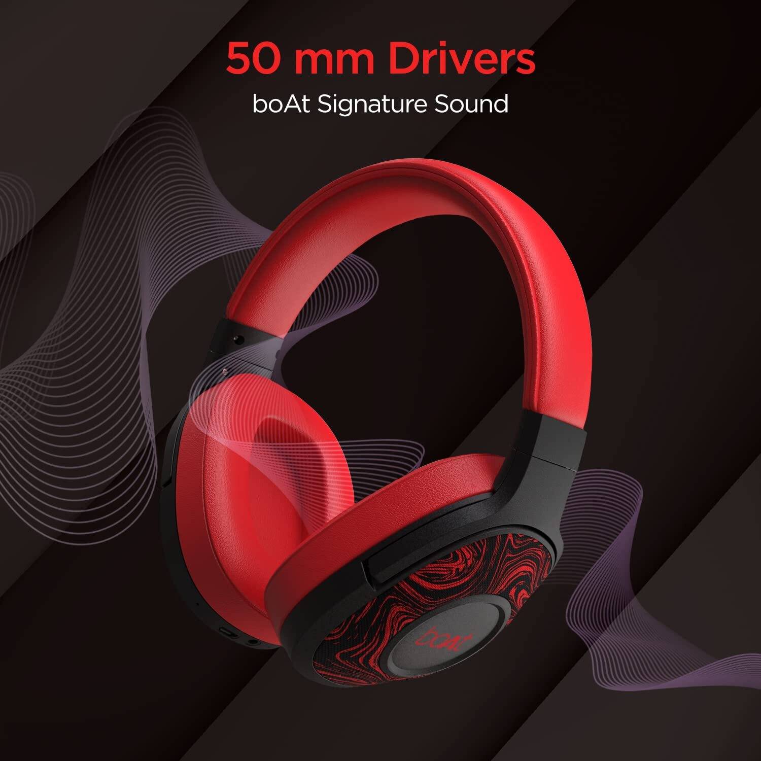 boAt Rockerz 550 Bluetooth Headset, 50mm Drivers, 20H Battery - Image 3