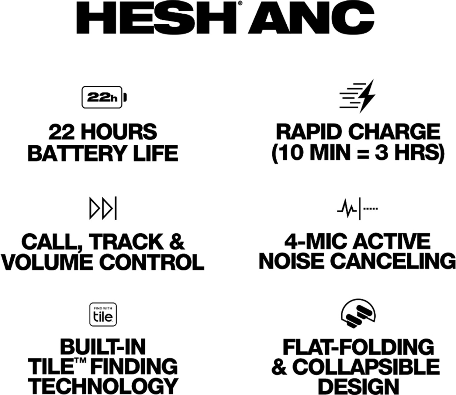 Image of Skullcandy Hesh ANC Headphones with 40mm drivers, 22Hr Playtime + Rapid Charge,Light weight Bluetooth