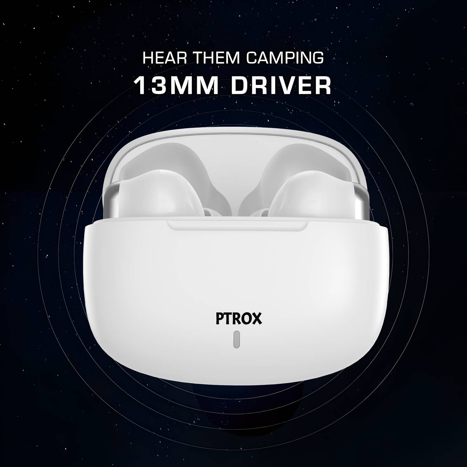 PTROX Ultrabuds with Latest BT v6.0,40Hr Playtime,13mm Dynamic Driver,Rich Bass N732 Bluetooth