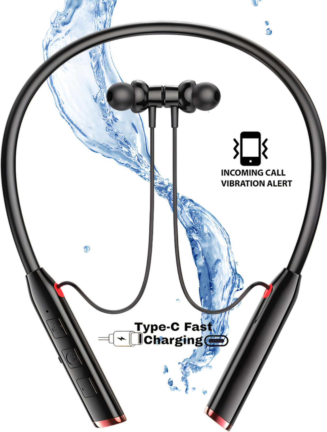 Image of GREE MATT N80 Vibration Alert 48 Hours Playtime Cancellation Waterproof Neckband S2 Bluetooth