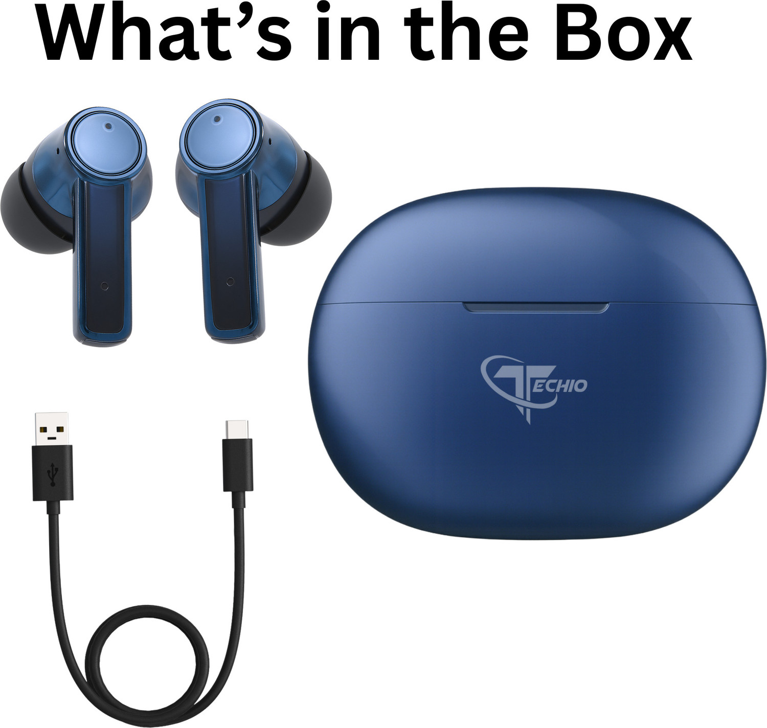Image of TECHIO NIRVANA X True Wireless with IPX5 Waterproof, Deep Bass, and Long Battery Life Bluetooth