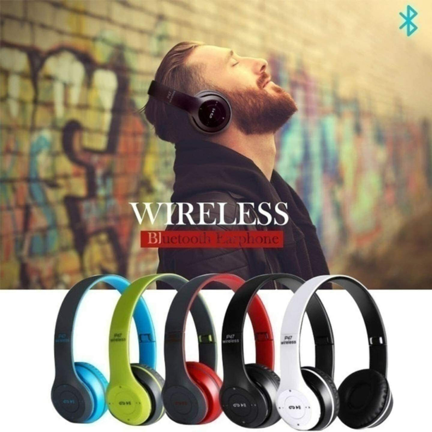 Image of Jhs Over the head Bluetooth Headset SHJHPO59K Bluetooth