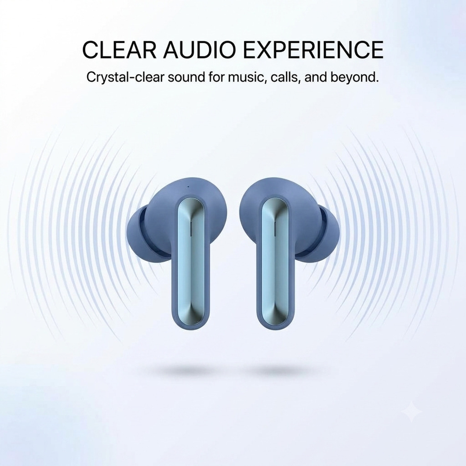 Image of ROAR Bluetooth Earbuds with Clear Music and Comfortable Fit for Work and Travel Bluetooth Headset (Blue, True Wireless)
