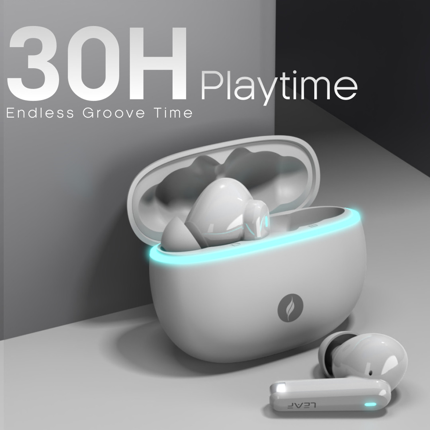 Image of Leaf Buds X121 True Wireless, AI SOUND App, 30H Playtime, 10mm Driver, IPX4, BT v5.4 Bluetooth