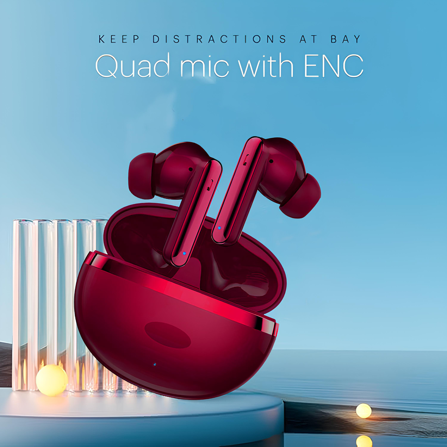 Image of snowbudy QR-1 Airdops TWS Earbuds, 45H Battery, Powerful Bass, Clear Sound, Wireless Bluetooth Gaming