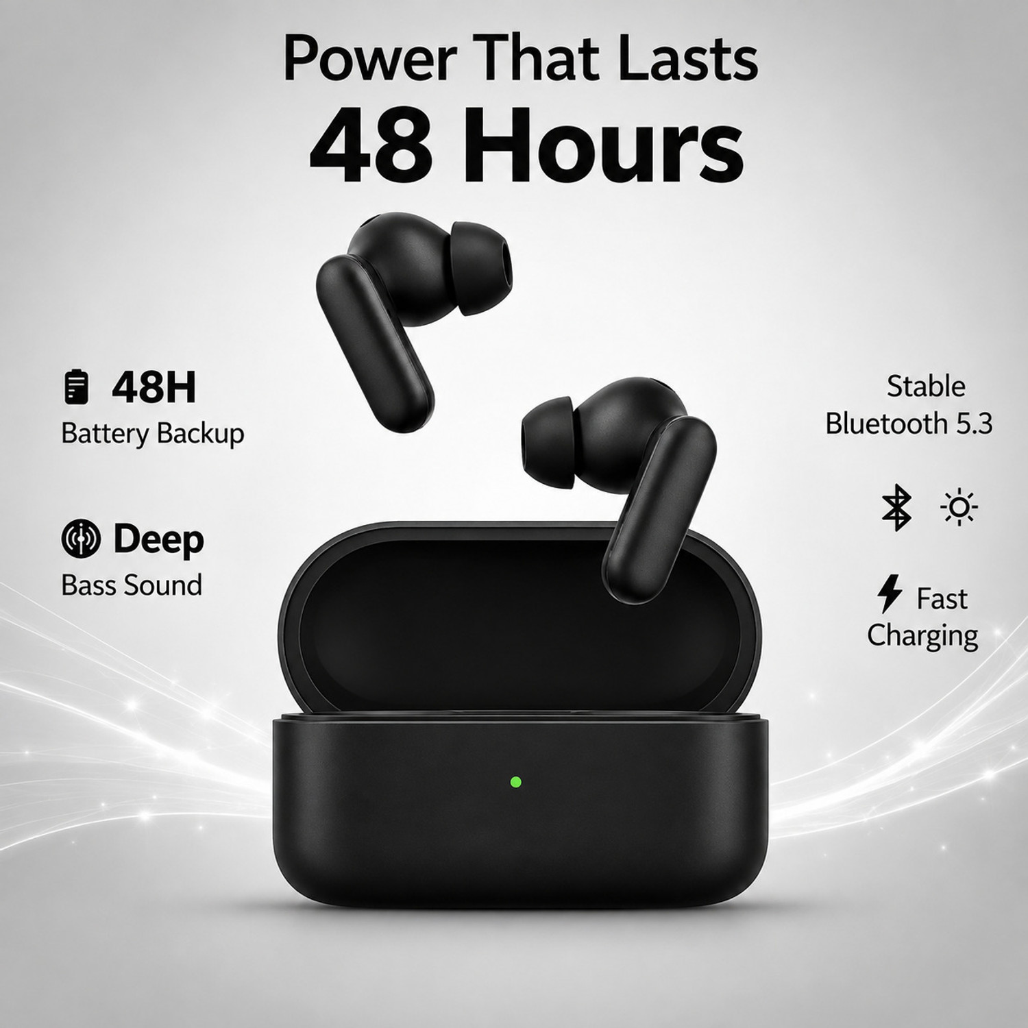 Image of DYE VRGIN Nord Buds 2R TWS Bluetooth Earbuds with Deep Bass, ENC Mic, Touch Control Bluetooth