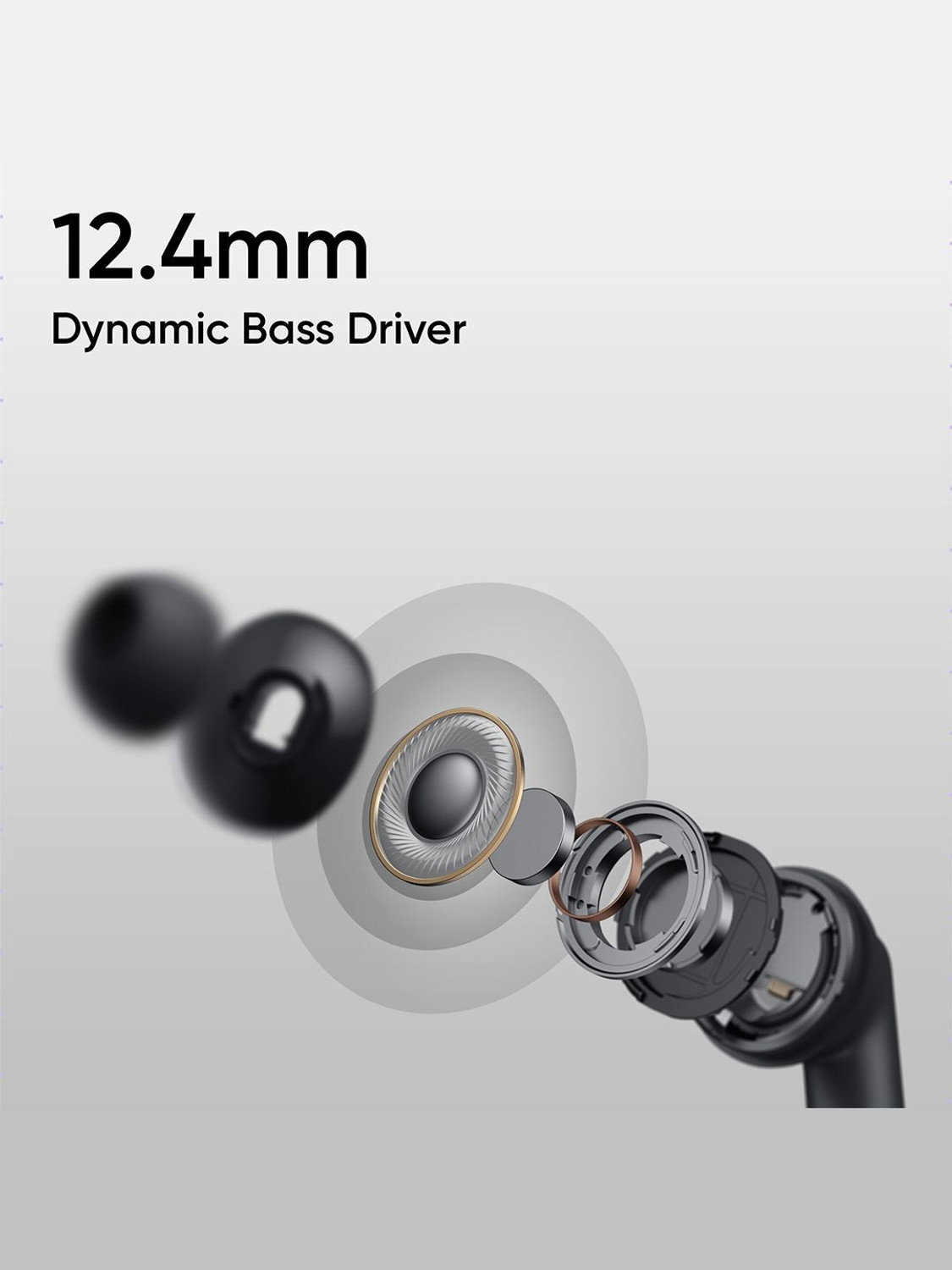 Image of realme Buds T310 with 12.4mm Driver, 46dB ANC, Spatial Audio and upto 40 hours Playback Bluetooth