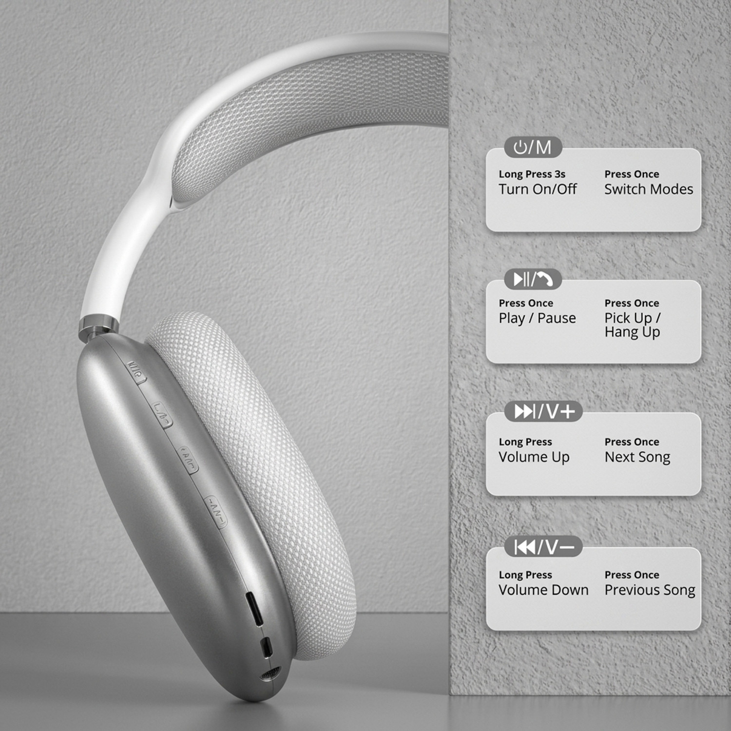 Image of ShreeVistaar Wireless Over Ear Headphones with High Fidelity Stereo Audio Bluetooth