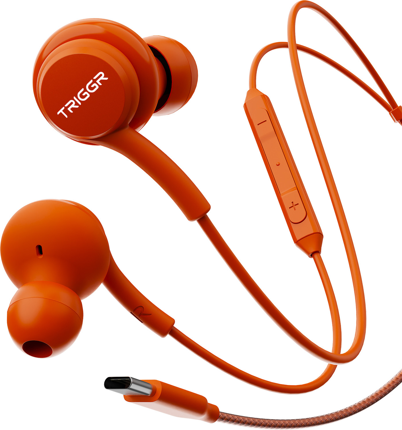 Image of TRIGGR Drip Type-C Wired Earphones with 13mm Driver, In-line Controls, Rich Bass, Mic Wired