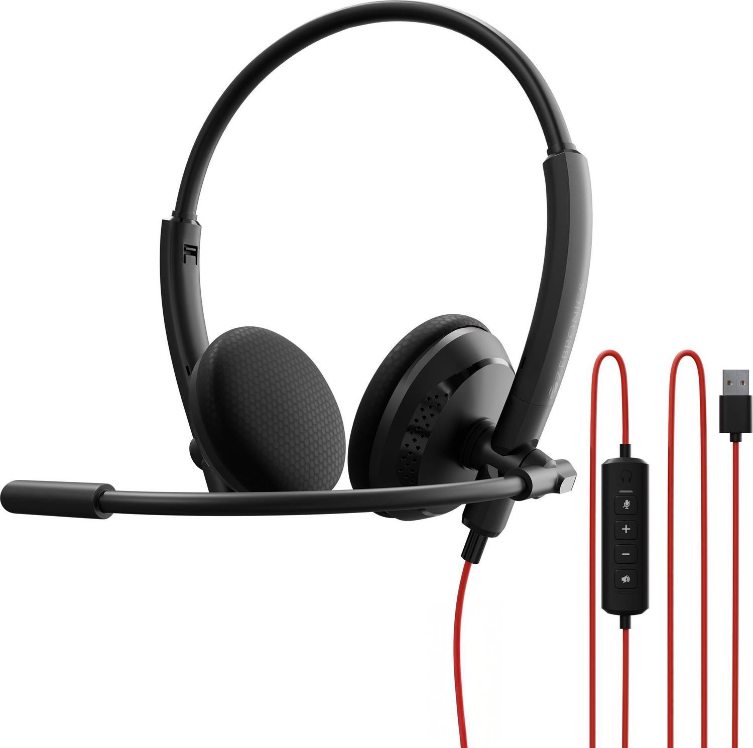 ZEBRONICS VCX 100 Wired Headphone with Adjustable Mic, 27mm Drive