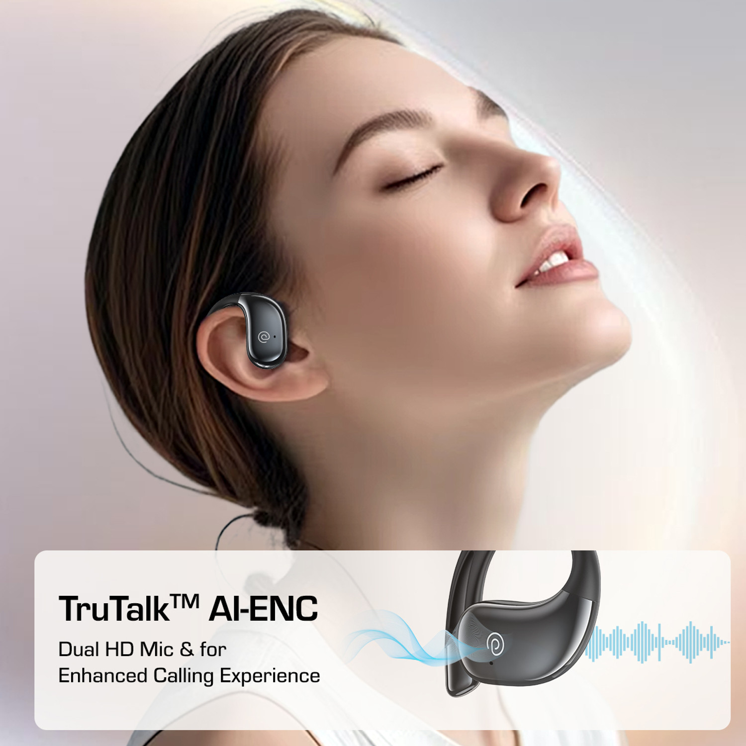 Image of PTron Bassbuds Trendz w / 45hrs Playtime, AI-ENC Calls, 14.2mm Driver, Custom EQ Bluetooth
