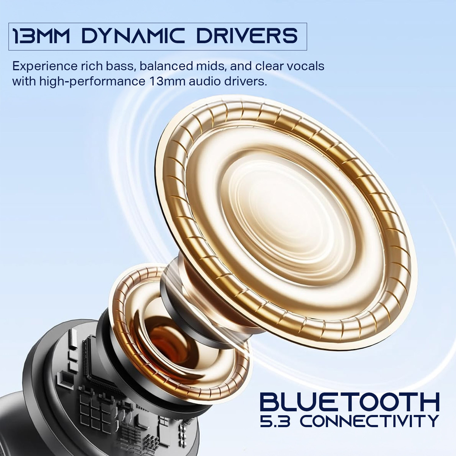 Image of Zovexi Airbuds True Wireless Earbuds with 13mm Drivers,Upto 30 Hours Playtime Bluetooth