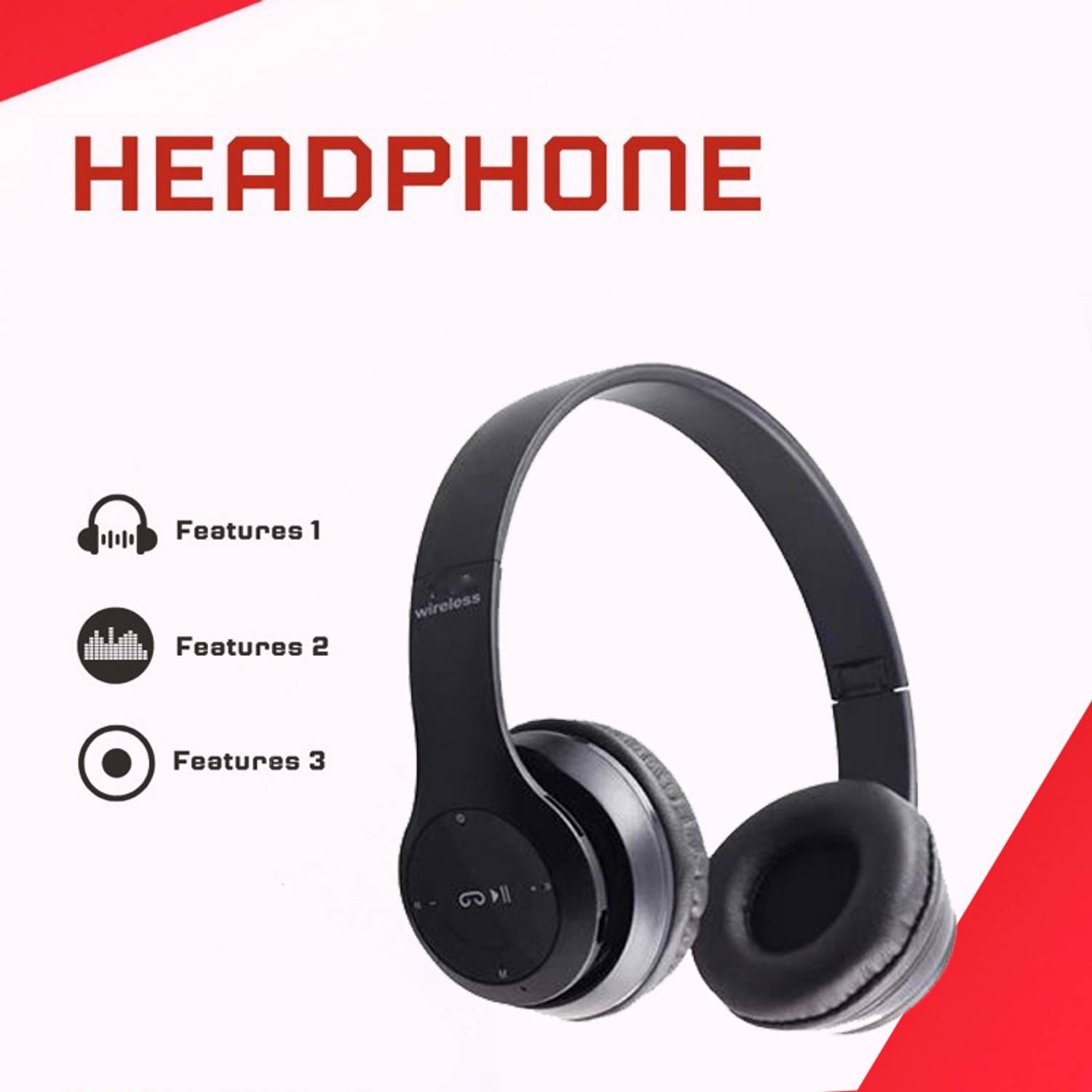 TABARET Newly Launched Bluetooth Wireless Over Ear Headphones I Long Playtime Bluetooth