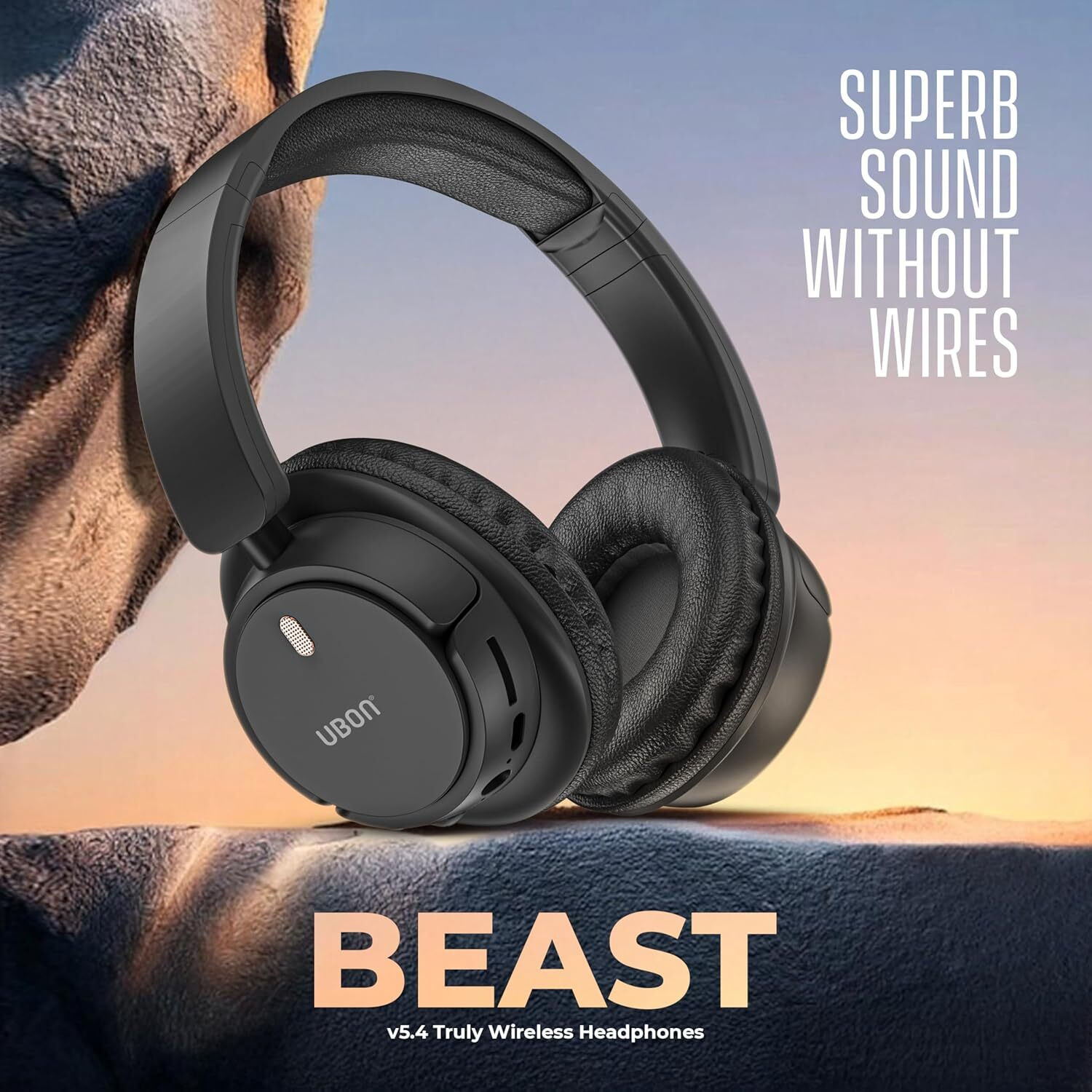 Image of Ubon Bluetooth Headphones HP-705 with 30 Hours of playtime Soft Cushions Bluetooth & Wired