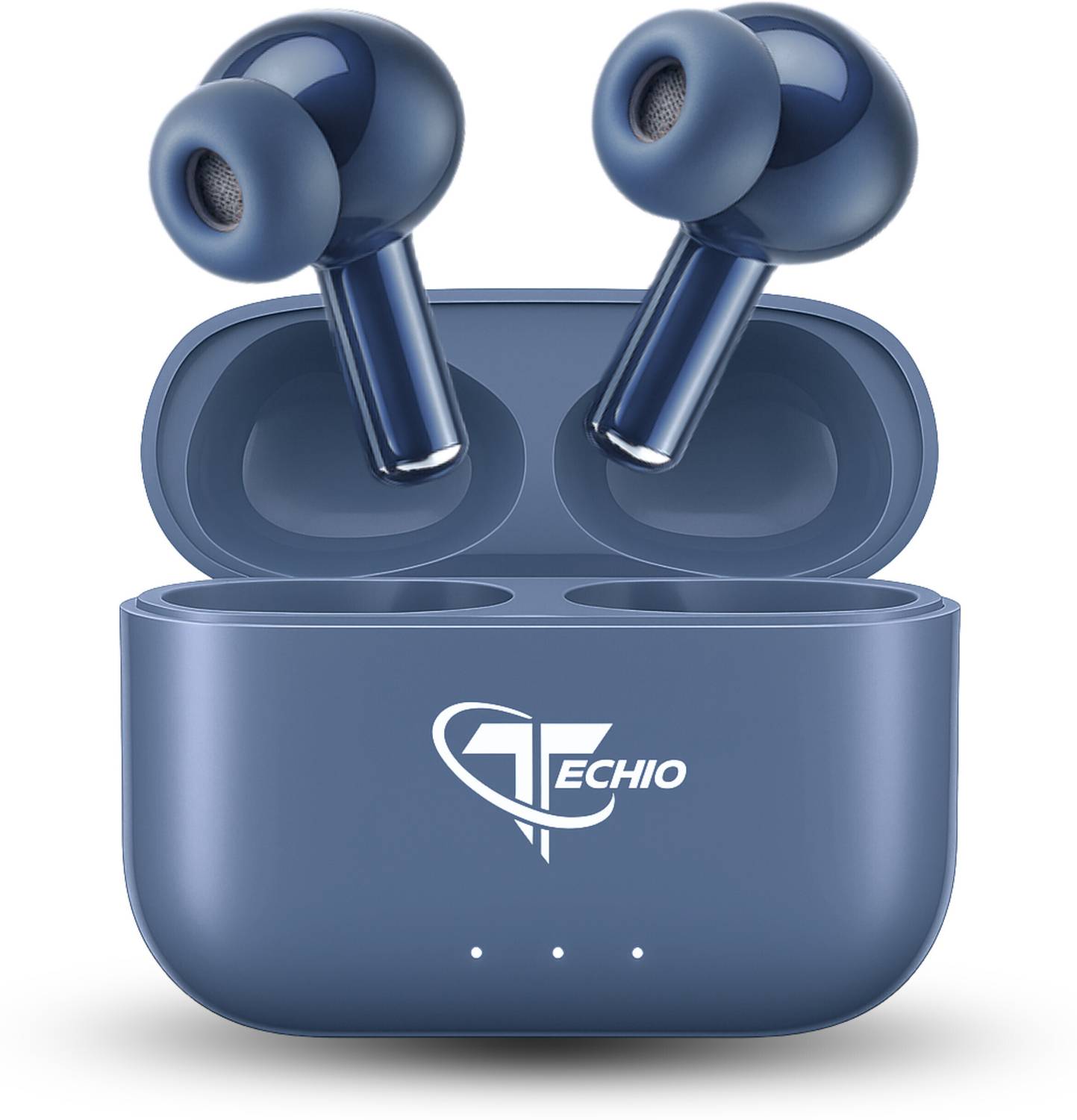 TECHIO True Bass Pods with Deep Bass Output, 6H Single Charge & Touch Bluetooth