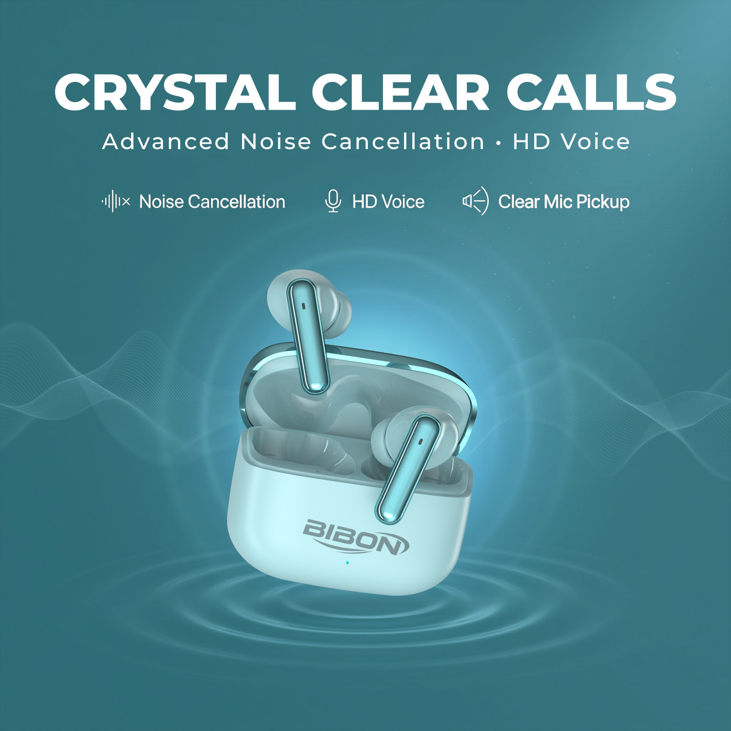 Image of BiBon SuperPods Immersio Dolby Audio 3D Soundstage, Wireless Earbuds with Deep Bass-17 Bluetooth Headset (Green, True Wireless)