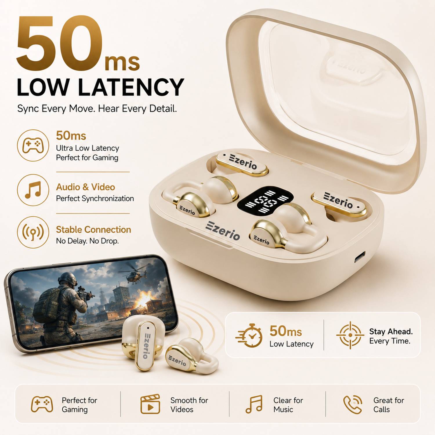 Ezerio Q10 TWS Wireless Earbuds - Image 4