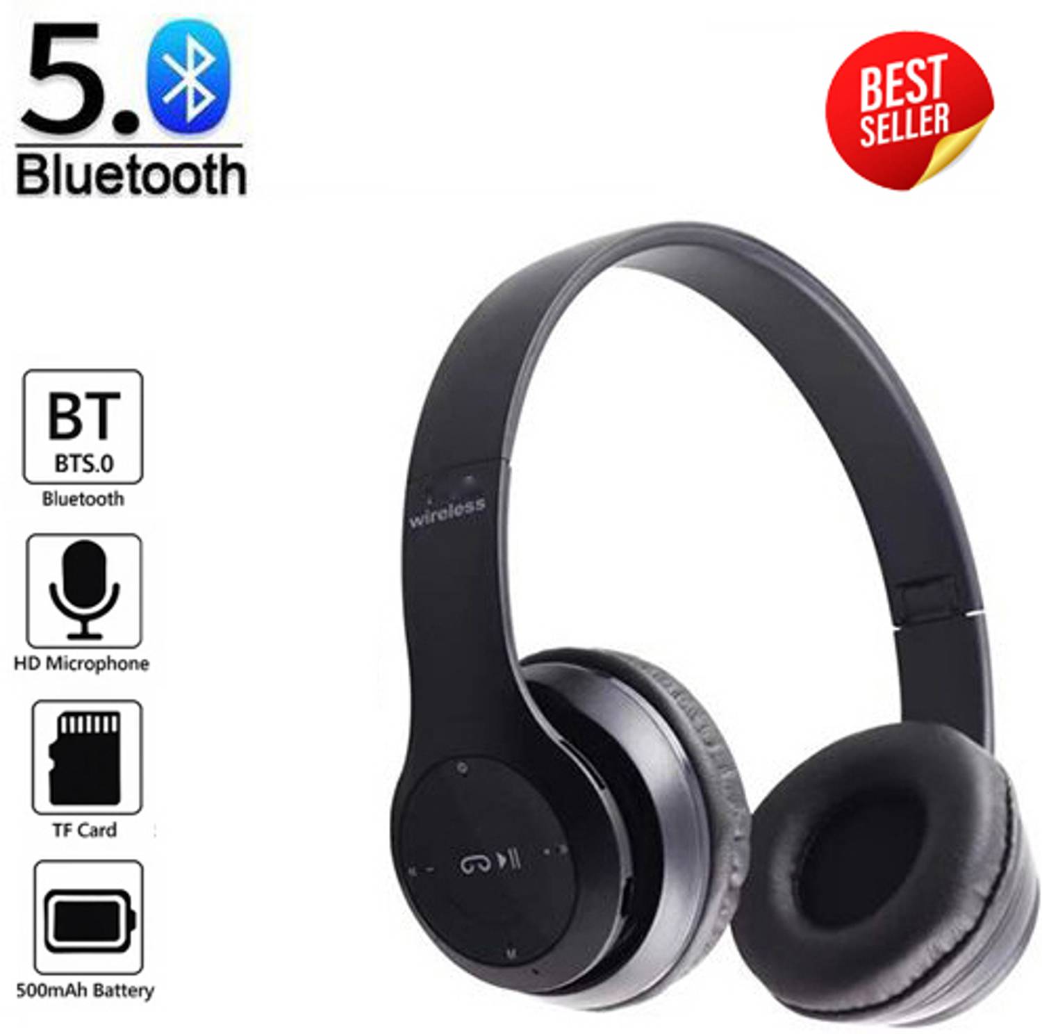 BAGATELLE Pure sound Headphone Multifunctional Stereo Wireless Bluetooth Headphones Bluetooth & Wired