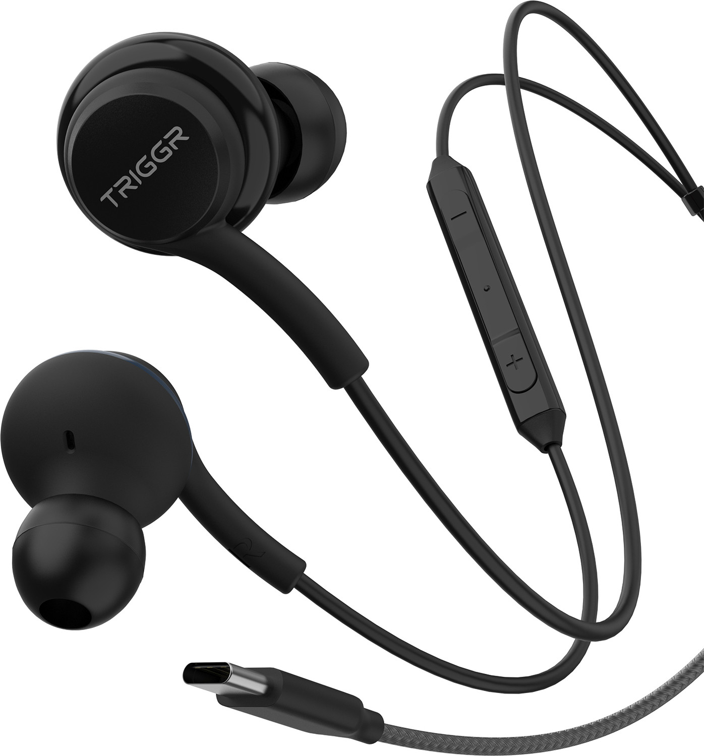 Image of TRIGGR Drip Type-C Wired Earphones with 13mm Driver, In-line Controls, Rich Bass, Mic Wired
