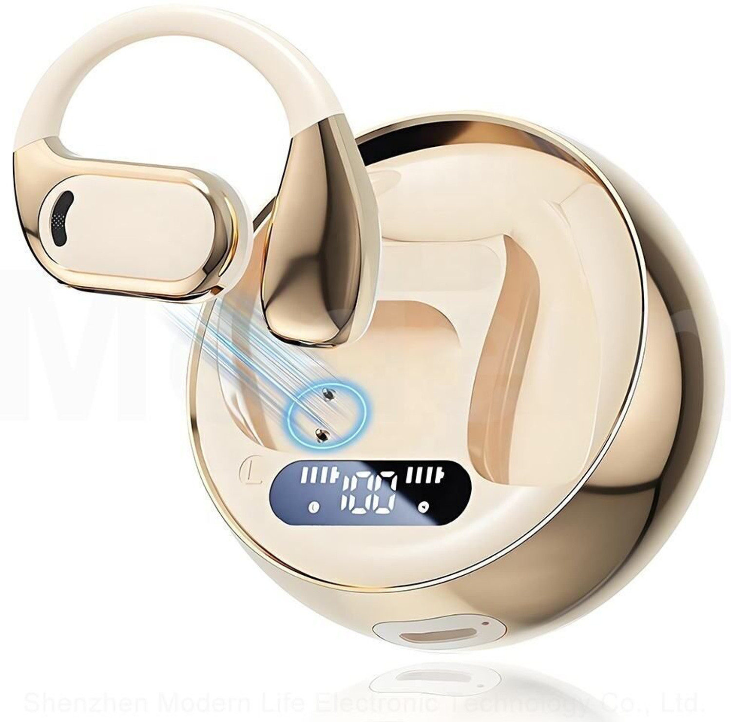 Image of Alible Open Ear Hook Earbuds Sports with LED Digital Display and IPX5 Waterproof Bluetooth