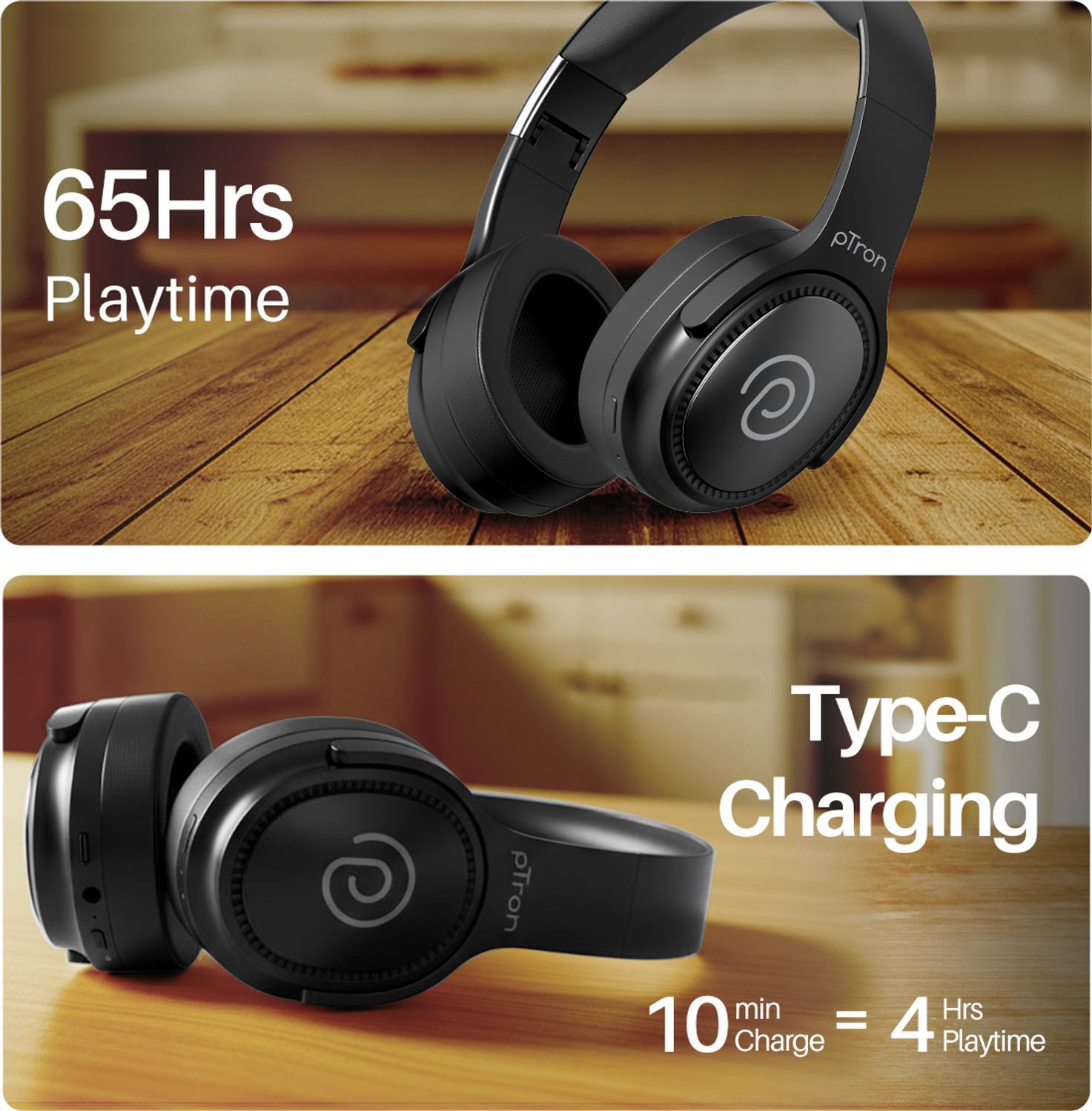 PTron Studio Pro Bluetooth Headphones - Image 3