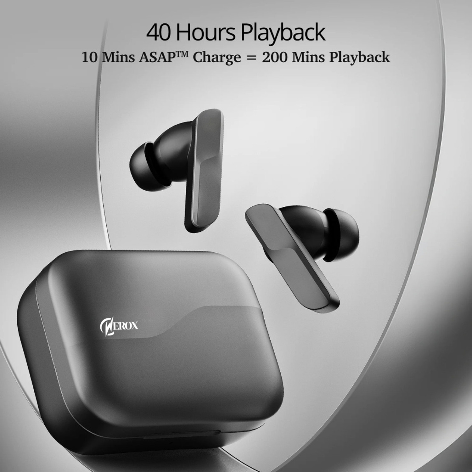 Image of WEROX NB-Airdopes 800 TWS In-earbud Wireless Earphone Stereo Bass 800mAh Battery Bluetooth Gaming