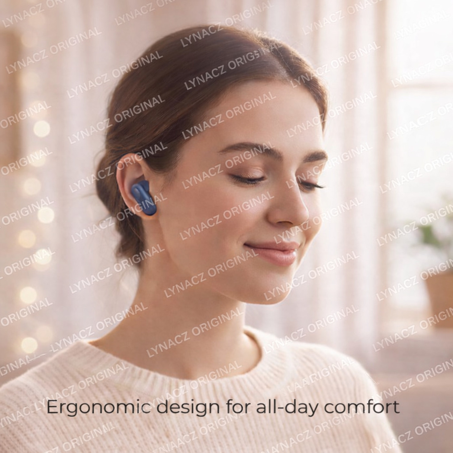 Image of Lynacz Original Compatible with One-Plus Nord Buds 2R Earbuds with Mic, AI Clear Call - (Black) Bluetooth