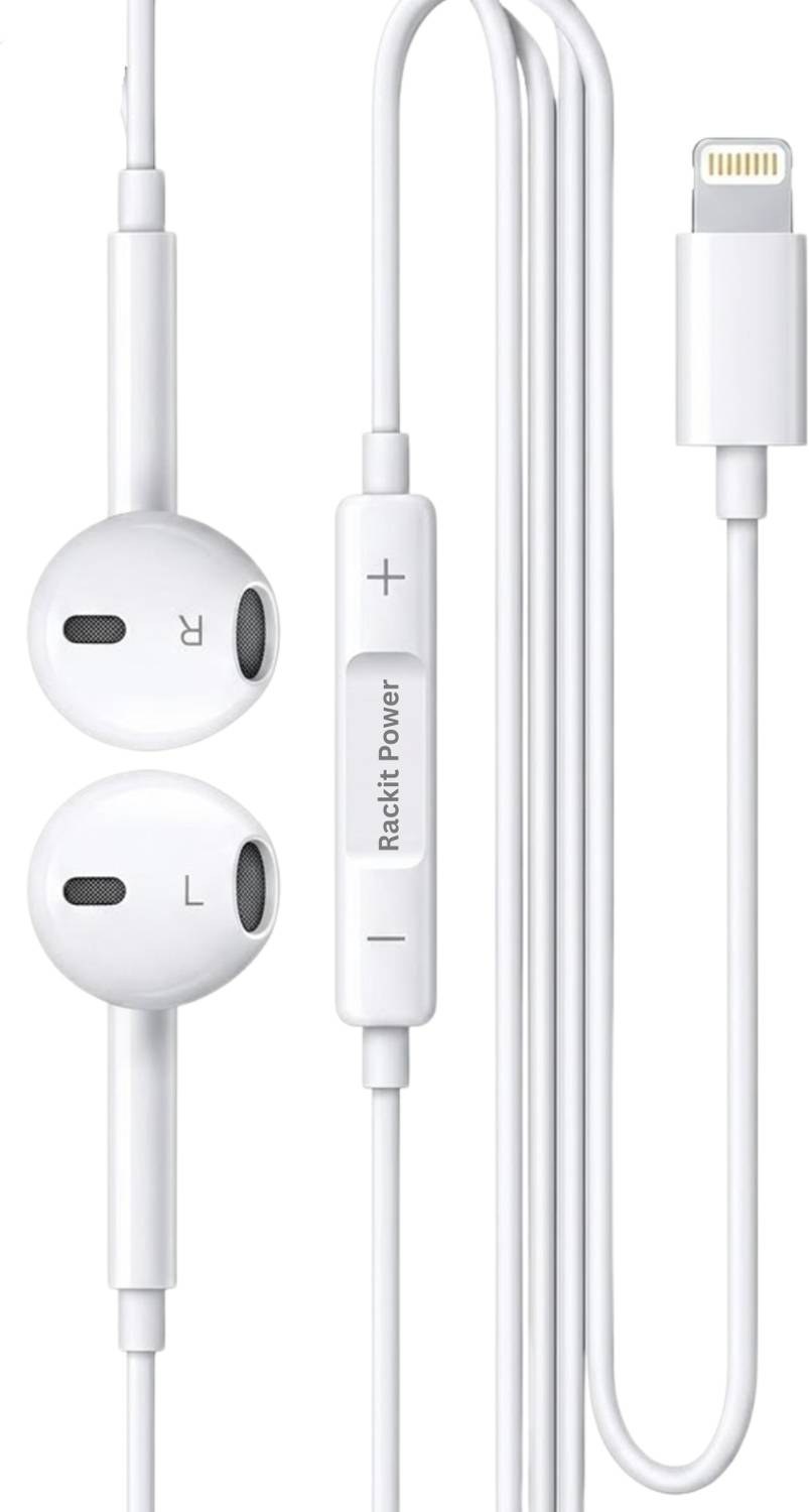Rackit Power Earphone 8 pin for iPhone 14/13/12 - Image 1