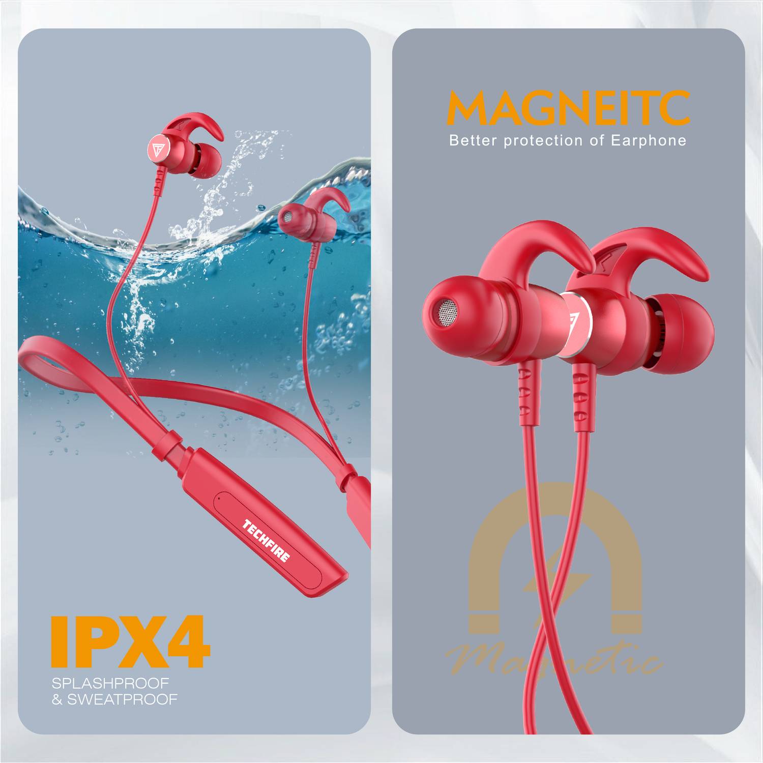 Techfire Fie 500v2 Neckband Bluetooth Headphones - Image 3