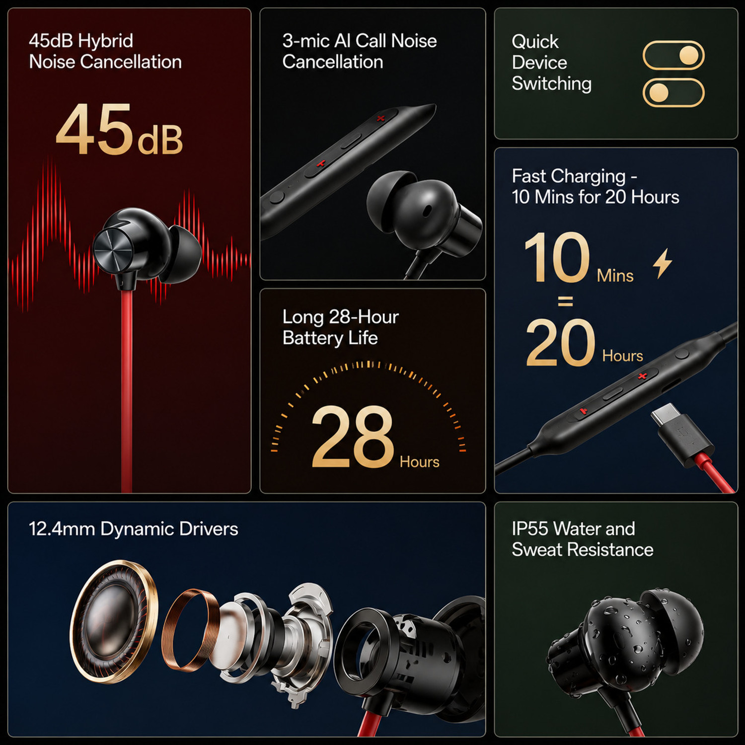 Image of NOZLER ORIGINAL One + Compatible Bluetooth Neckband Z2 ANC-61 Bluetooth